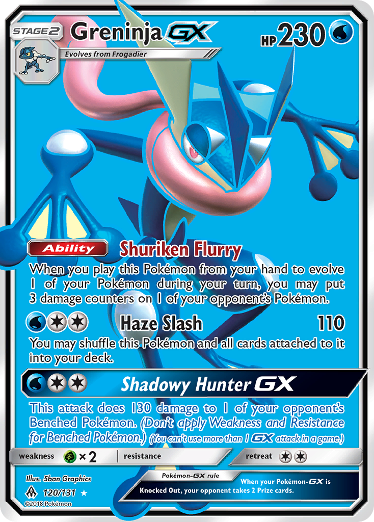 Greninja GX (120/131) [Sun & Moon: Forbidden Light] | Good Games Adelaide SA