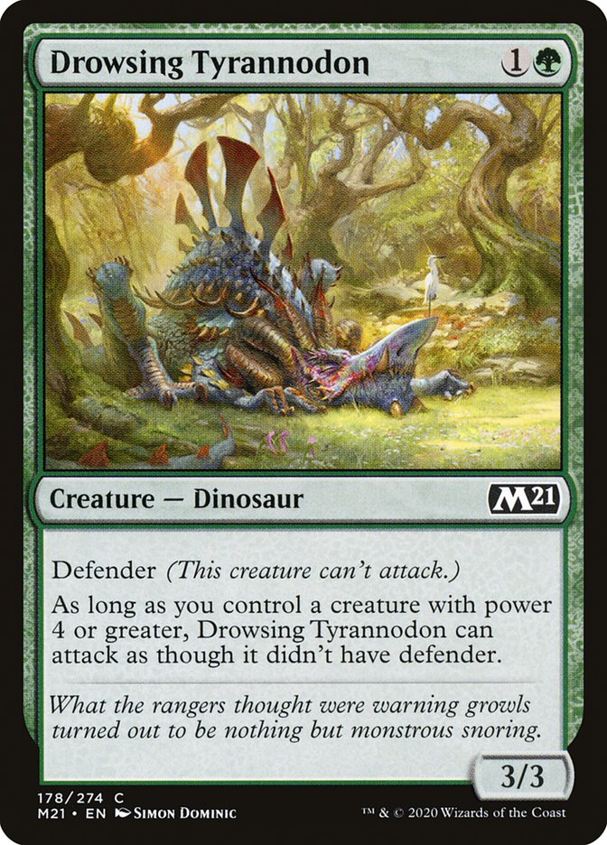 Drowsing Tyrannodon [Core Set 2021] | Good Games Adelaide SA