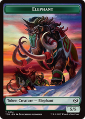 Elephant // Treasure Double-Sided Token [Tarkir: Dragonstorm Tokens] | Good Games Adelaide SA