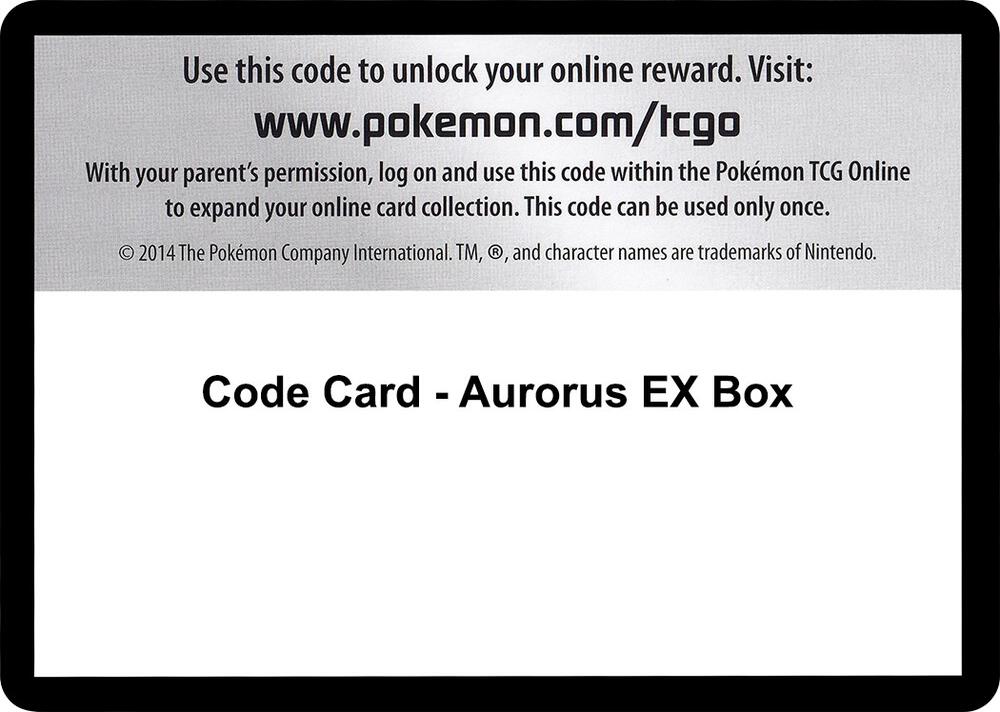 Code Card Aurorus EX Box  (XY - BREAKthrough)  | Good Games Adelaide SA