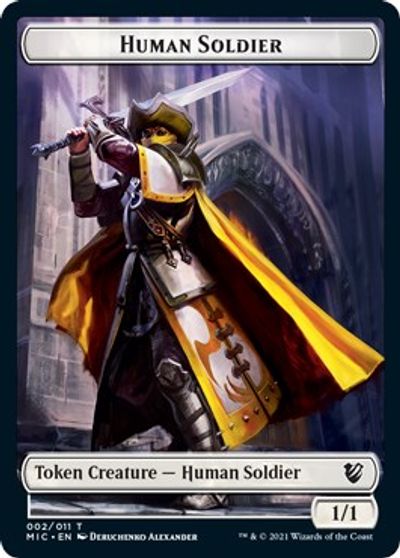 Eldrazi Spawn // Human Soldier Double-sided Token [Innistrad: Midnight Hunt Commander] | Good Games Adelaide SA