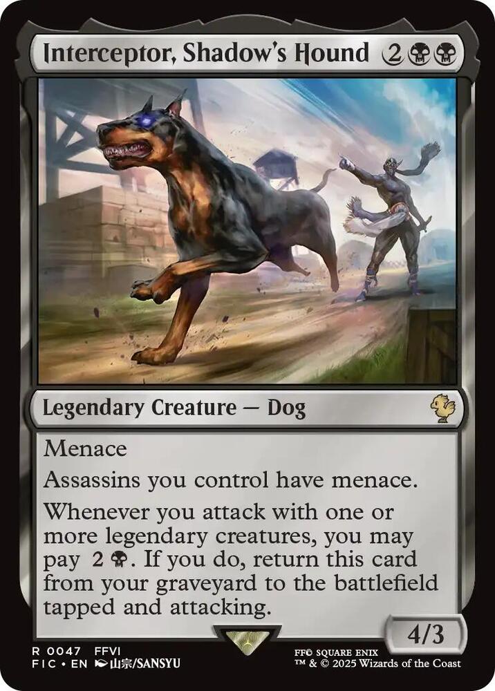 Interceptor Shadow's Hound 47 (Commander: FINAL FANTASY)  - Foil | Good Games Adelaide SA