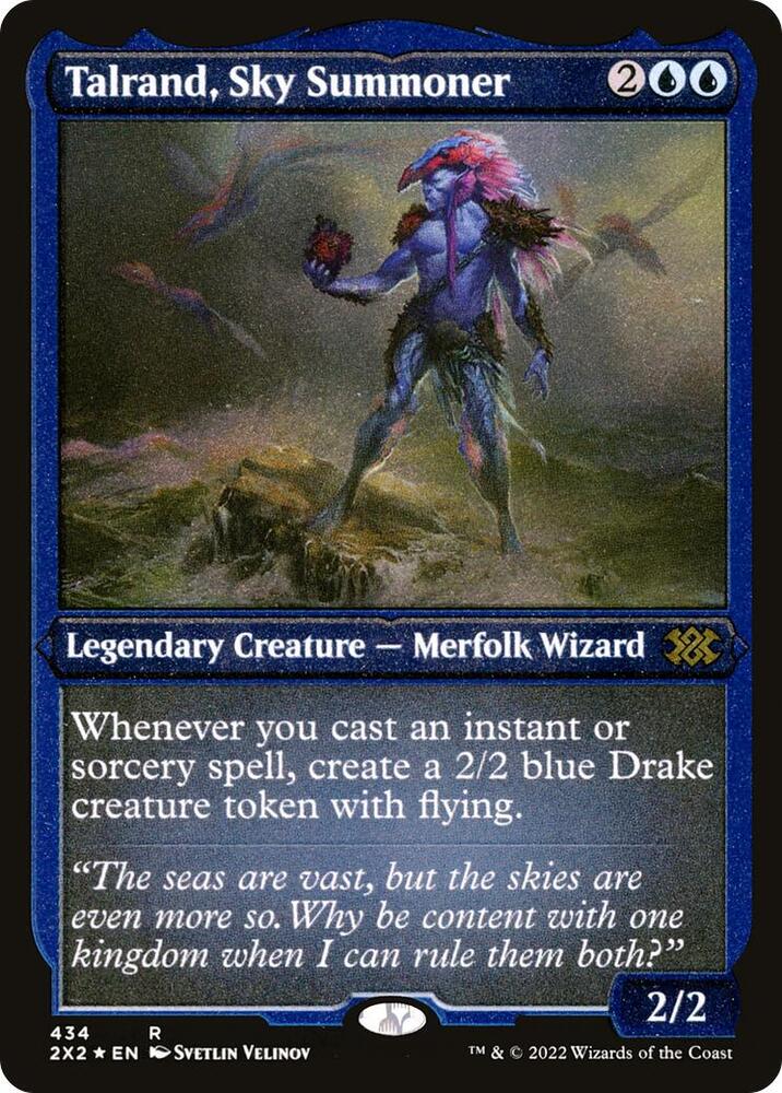 Talrand Sky Summoner Foil Etched 434 (Double Masters 2022)  - Foil | Good Games Adelaide SA
