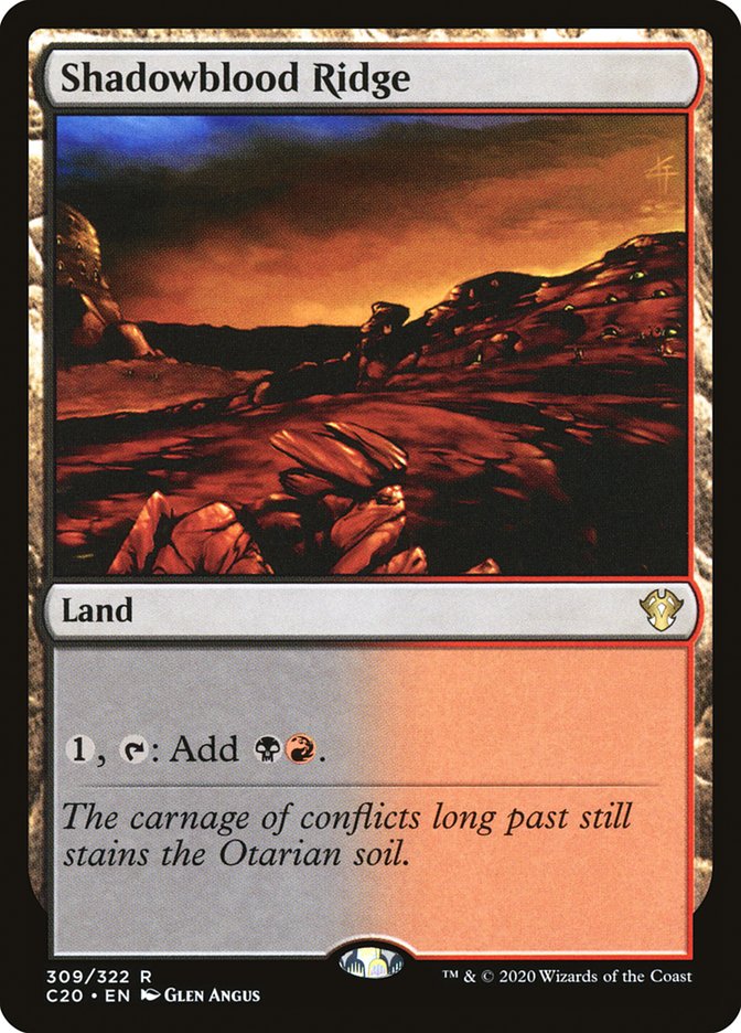 Shadowblood Ridge [Commander 2020] | Good Games Adelaide SA