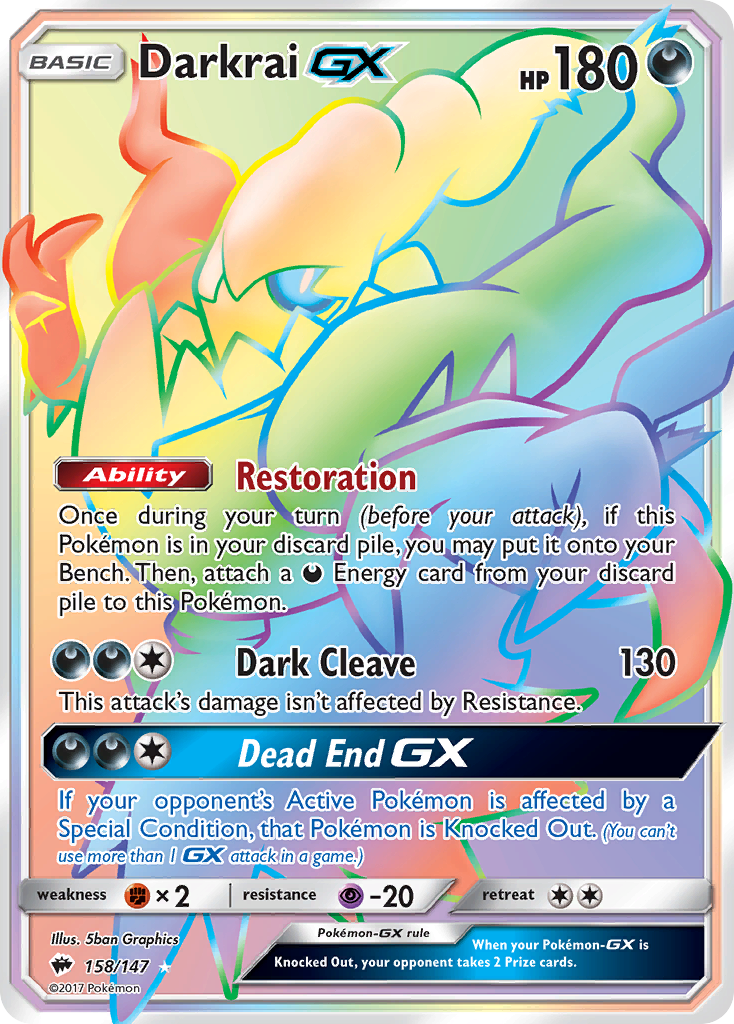 Darkrai GX (158/147) [Sun & Moon: Burning Shadows] | Good Games Adelaide SA