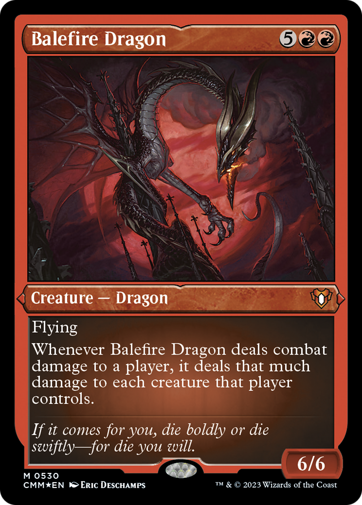 Balefire Dragon (Foil Etched) [Commander Masters] | Good Games Adelaide SA