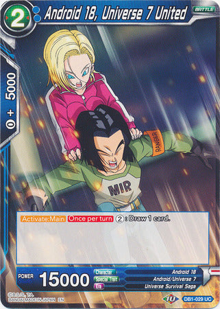 Android 18, Universe 7 United (DB1-029) [Dragon Brawl] | Good Games Adelaide SA