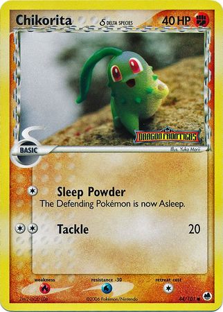 Chikorita (44/101) (Delta Species) (Stamped) [EX: Dragon Frontiers] | Good Games Adelaide SA