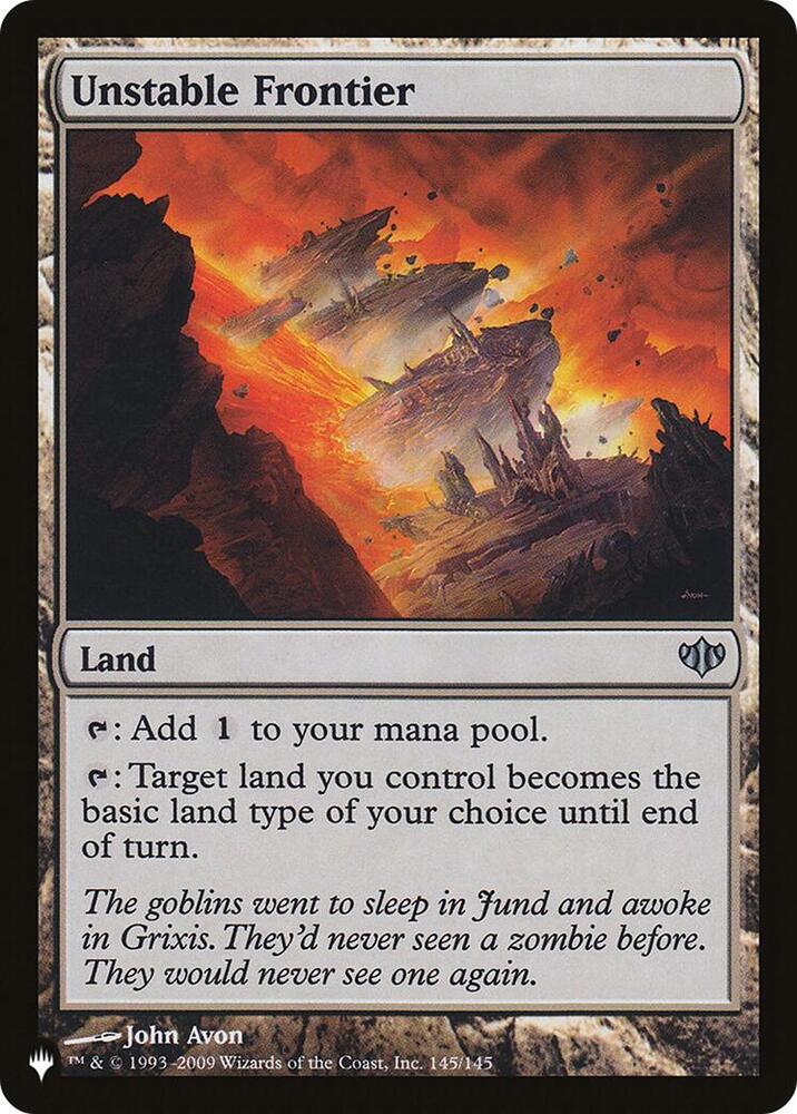 Unstable Frontier 145/145 (The List Reprints)  | Good Games Adelaide SA