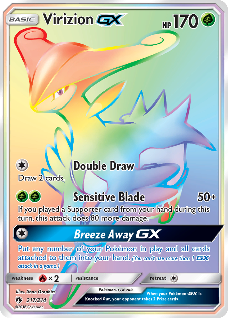 Virizion GX (217/214) [Sun & Moon: Lost Thunder] | Good Games Adelaide SA