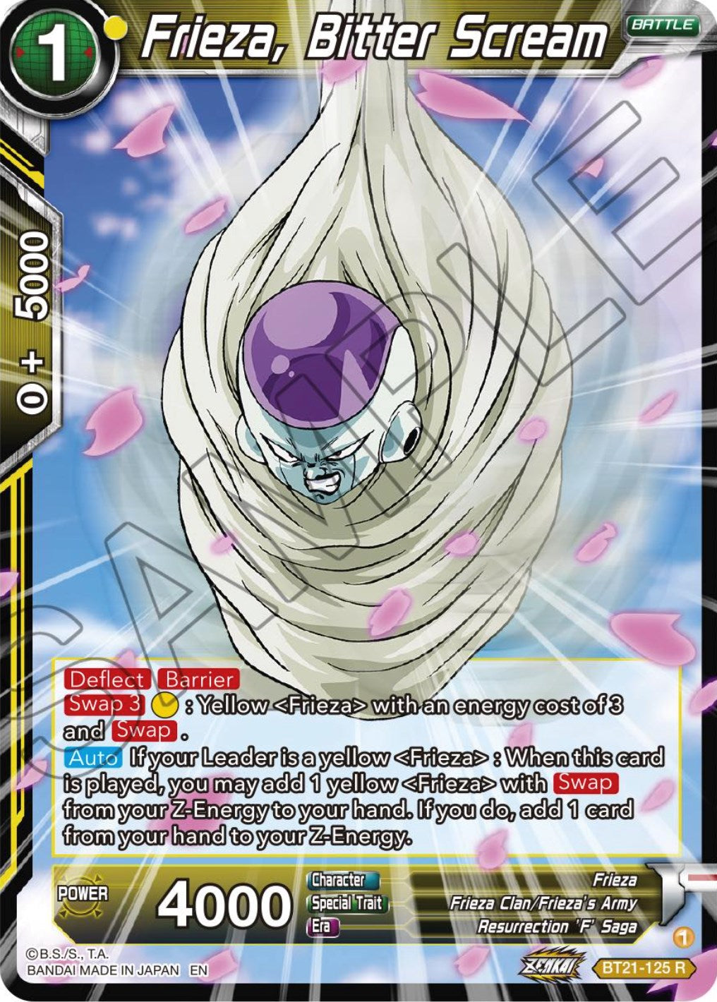 Frieza, Bitter Scream (BT21-125) [ZENKAI Series: Set 04] | Good Games Adelaide SA