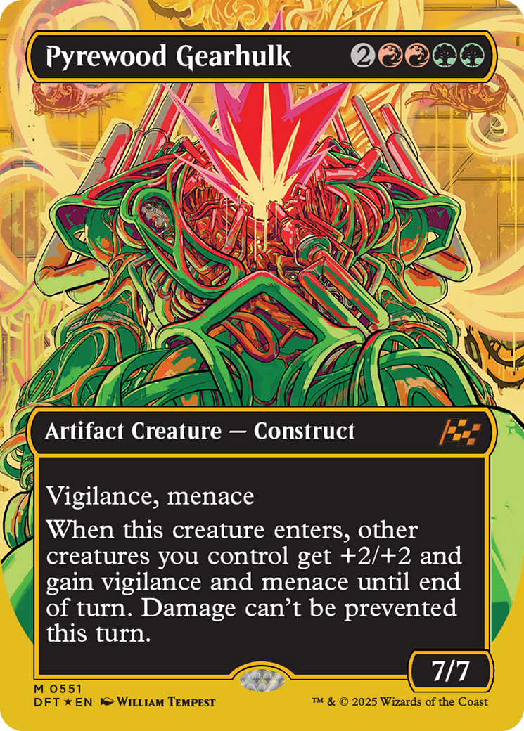 Pyrewood Gearhulk (Borderless) (First-Place Foil) [Aetherdrift] | Good Games Adelaide SA