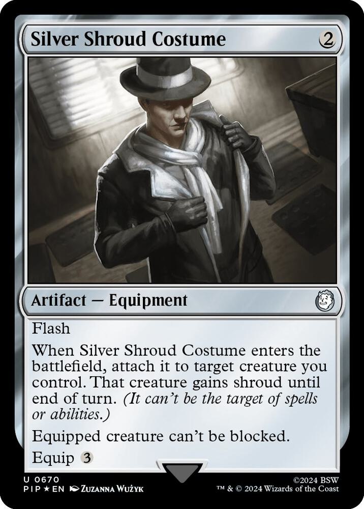 Silver Shroud Costume 670 (Universes Beyond: Fallout)  - Foil | Good Games Adelaide SA