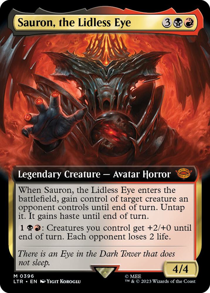 Sauron, the Lidless Eye 396 (Universes Beyond: The Lord of the Rings: Tales of Middle-earth)  - Extended Art | Good Games Adelaide SA