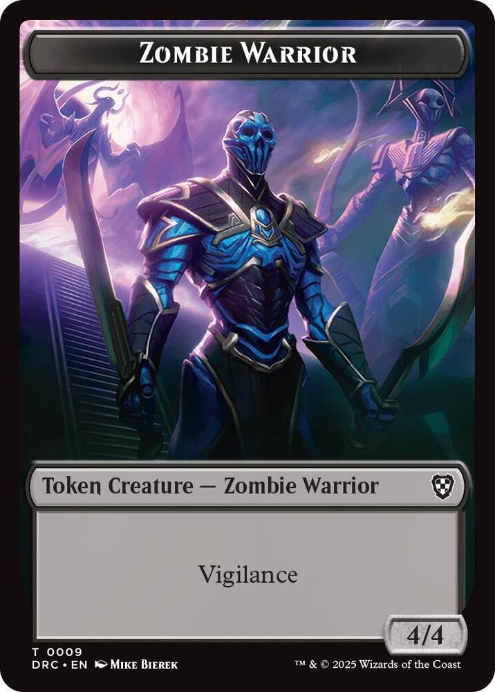 Zombie Warrior Zombie 0003 Double Sided Token 9 // 3 (Commander: Aetherdrift)  | Good Games Adelaide SA