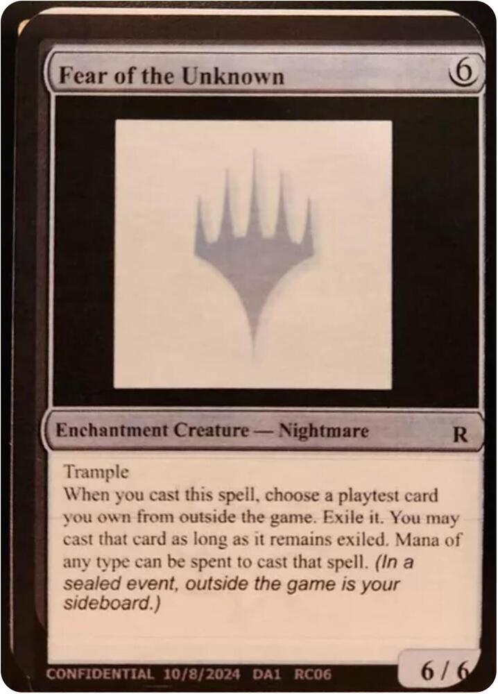 Fear of the Unknown  (Un-Known Event Playtest Cards)  | Good Games Adelaide SA