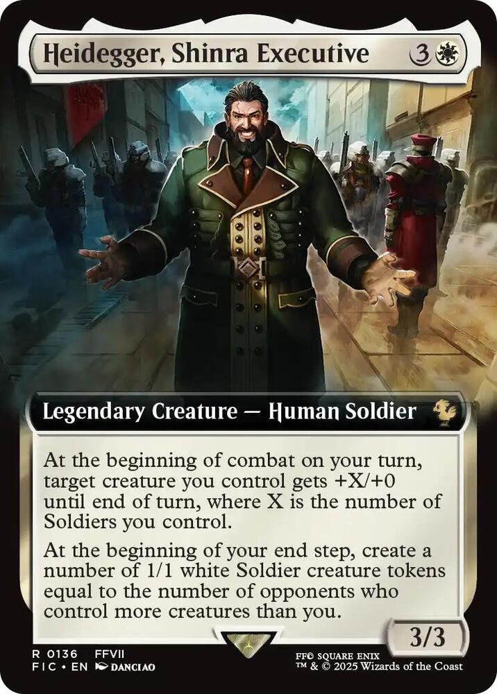 Heidegger Shinra Executive Extended Art 136 (Commander: FINAL FANTASY)  - Extended Art | Good Games Adelaide SA