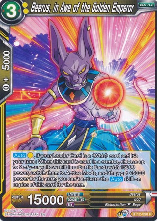 Beerus, in Awe of the Golden Emperor [BT12-098] | Good Games Adelaide SA