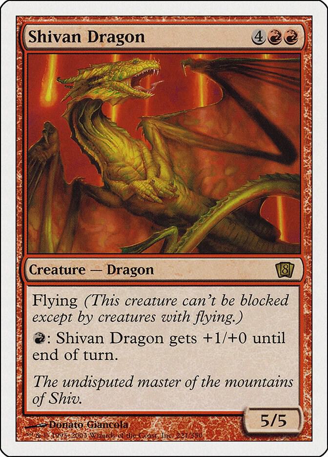 Shivan Dragon 221 (8th Edition)  - Foil | Good Games Adelaide SA