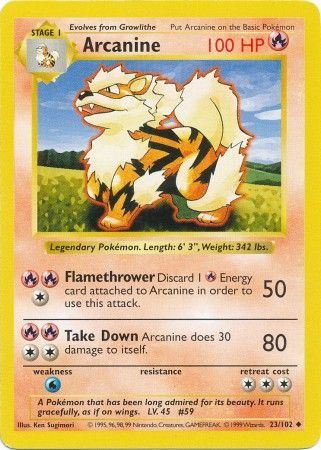 Arcanine (23/102) [Base Set Shadowless Unlimited] | Good Games Adelaide SA