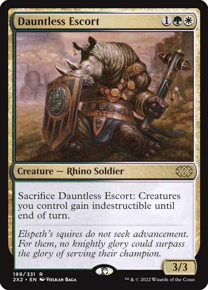 Dauntless Escort 199 (Double Masters 2022)  - Foil | Good Games Adelaide SA