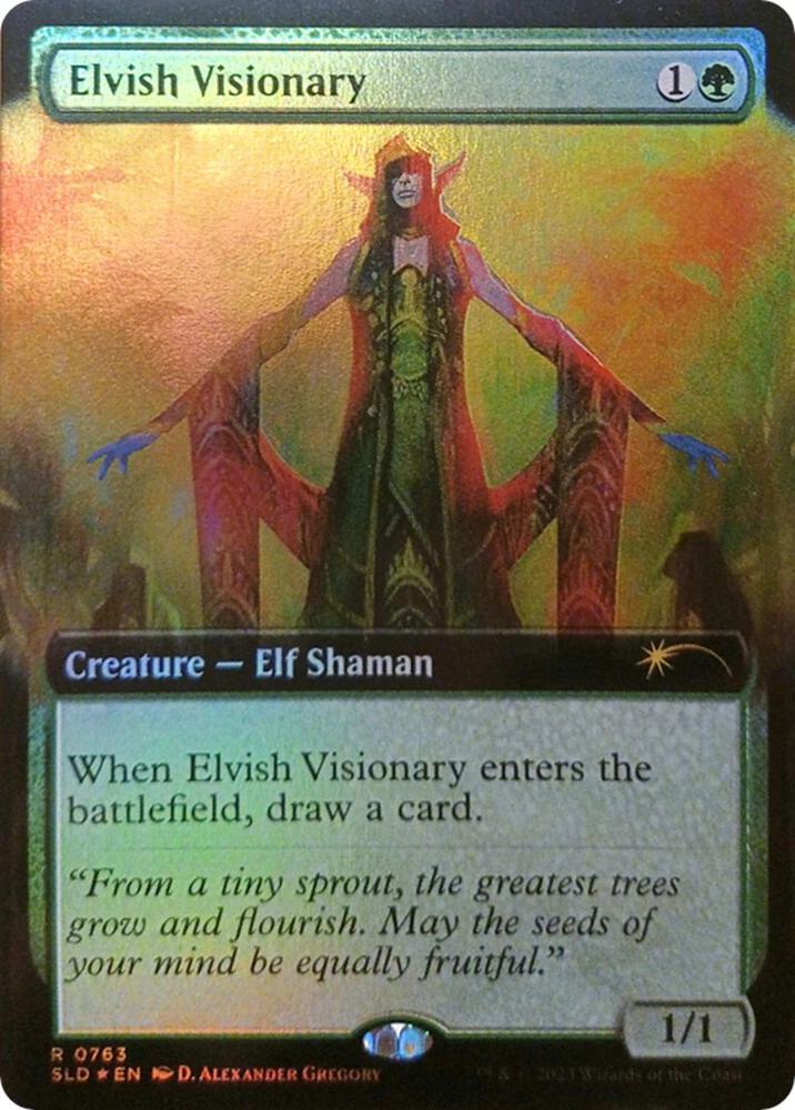 Elvish Visionary Extended Art 763 (Secret Lair Drop Series)  - Foil | Good Games Adelaide SA