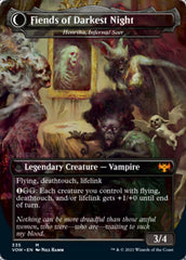 The Three Weird Sisters // Fiends of Darkest Night - Henrika Domnathi // Henrika, Infernal Seer (Borderless) (Dracula Series) [Innistrad: Crimson Vow] | Good Games Adelaide SA