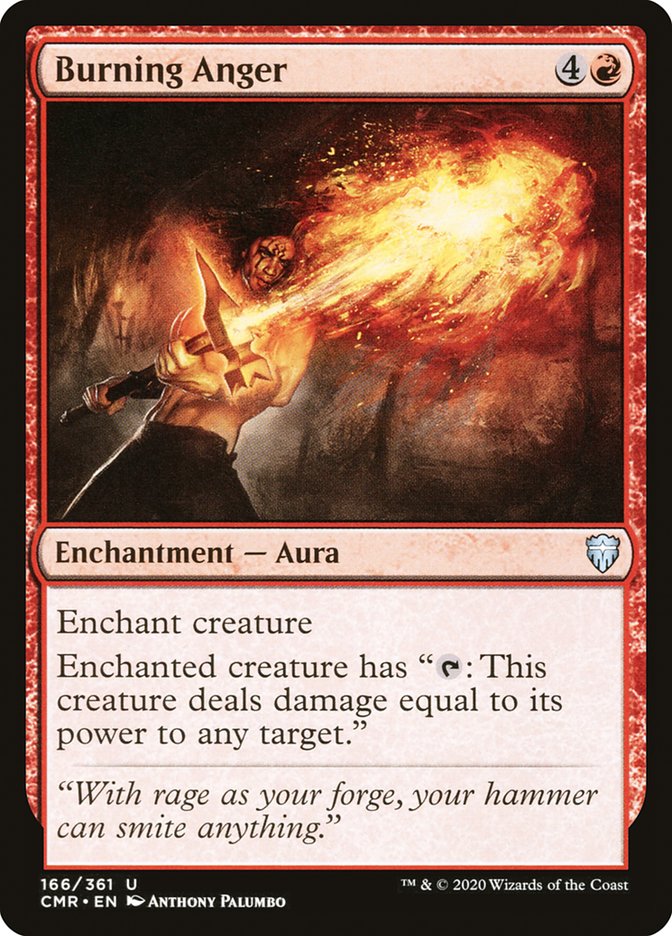 Burning Anger 166 (Commander Legends)  - Foil | Good Games Adelaide SA