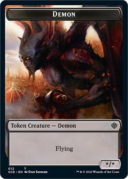 Demon Double Sided Token 12 (Starter Commander Decks)  | Good Games Adelaide SA