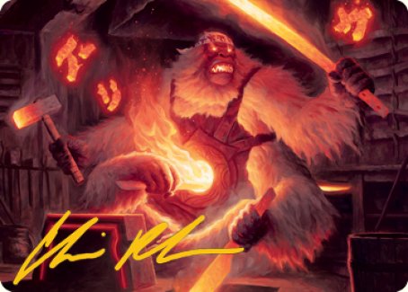 Kami of Industry Art Card (Gold-Stamped Signature) [Kamigawa: Neon Dynasty Art Series] | Good Games Adelaide SA