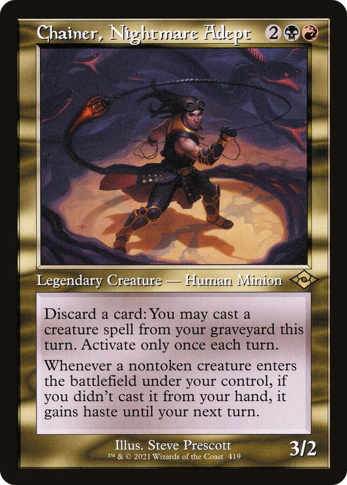 Chainer Nightmare Adept Retro Frame 419 (Modern Horizons 2)  - Foil | Good Games Adelaide SA