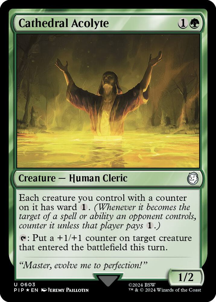 Cathedral Acolyte Surge Foil 603 (Universes Beyond: Fallout)  - Foil | Good Games Adelaide SA
