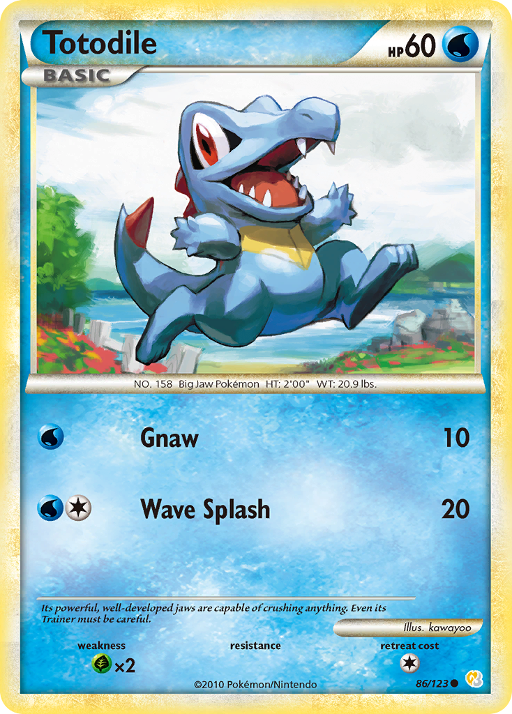 Totodile (86/123) [HeartGold & SoulSilver: Base Set] | Good Games Adelaide SA