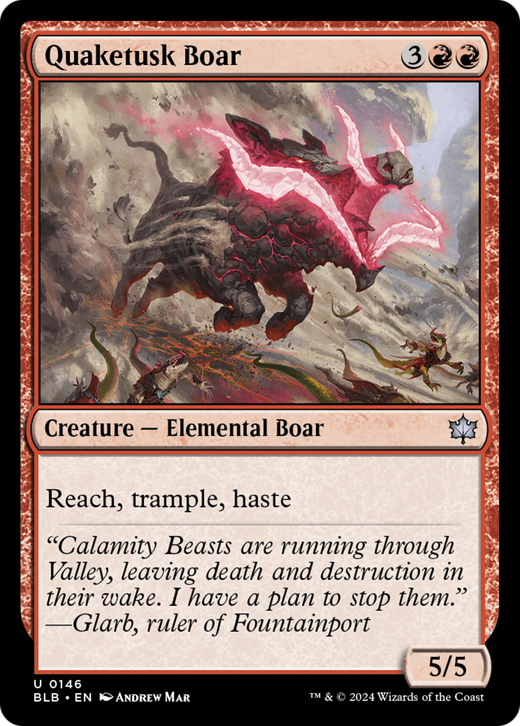 Quaketusk Boar [Bloomburrow] | Good Games Adelaide SA
