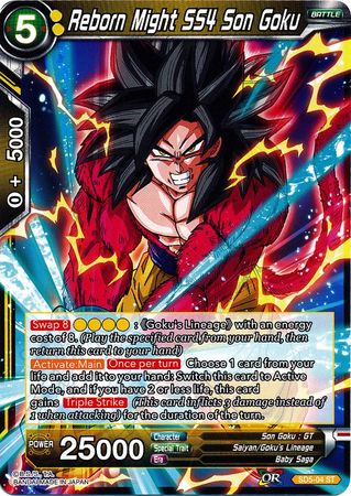 Reborn Might SS4 Son Goku (Starter Deck - The Crimson Saiyan) [SD5-04] | Good Games Adelaide SA