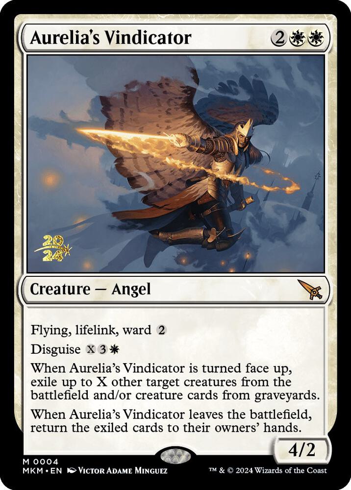 Aurelia's Vindicator 4 (Prerelease Cards)  - PreRelease Foil | Good Games Adelaide SA