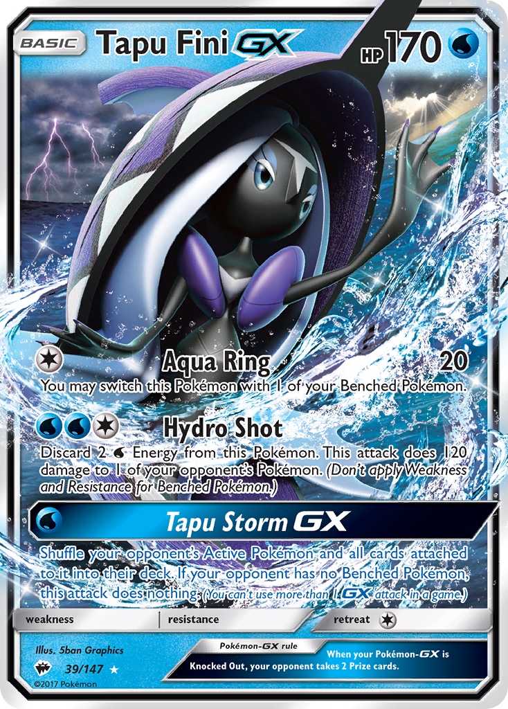 Tapu Fini GX (39/147) [Sun & Moon: Burning Shadows] | Good Games Adelaide SA