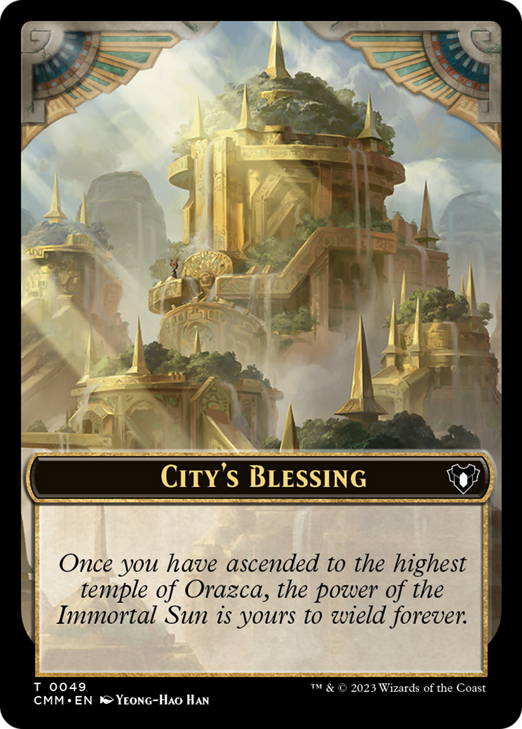 City's Blessing // Construct (0075) Double-Sided Token [Commander Masters Tokens] | Good Games Adelaide SA