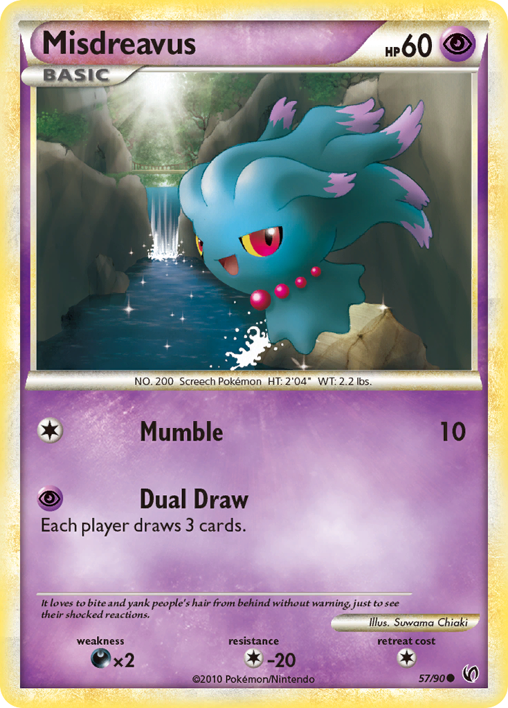 Misdreavus (57/90) [HeartGold & SoulSilver: Undaunted] | Good Games Adelaide SA
