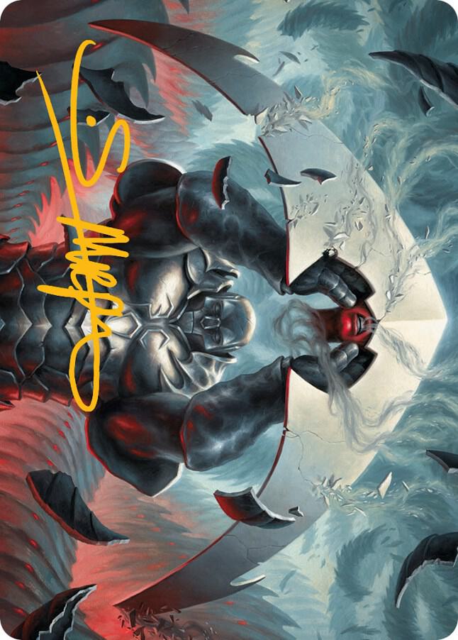 Mirrodin Avenged Art Card Gold Stamped Signature 26 (Art Series: March of the Machine)  | Good Games Adelaide SA