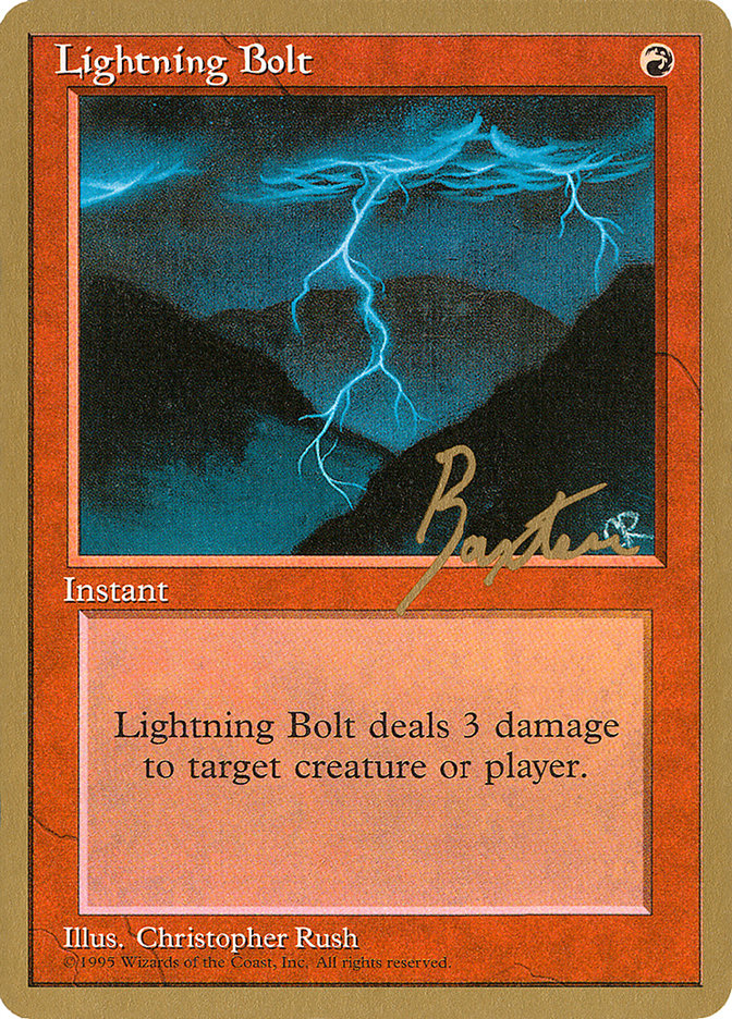 Lightning Bolt (George Baxter) [Pro Tour Collector Set] | Good Games Adelaide SA