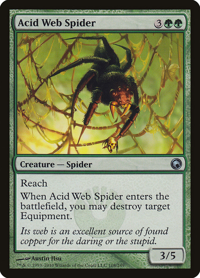 Acid Web Spider 108 (Scars of Mirrodin)  - Foil | Good Games Adelaide SA