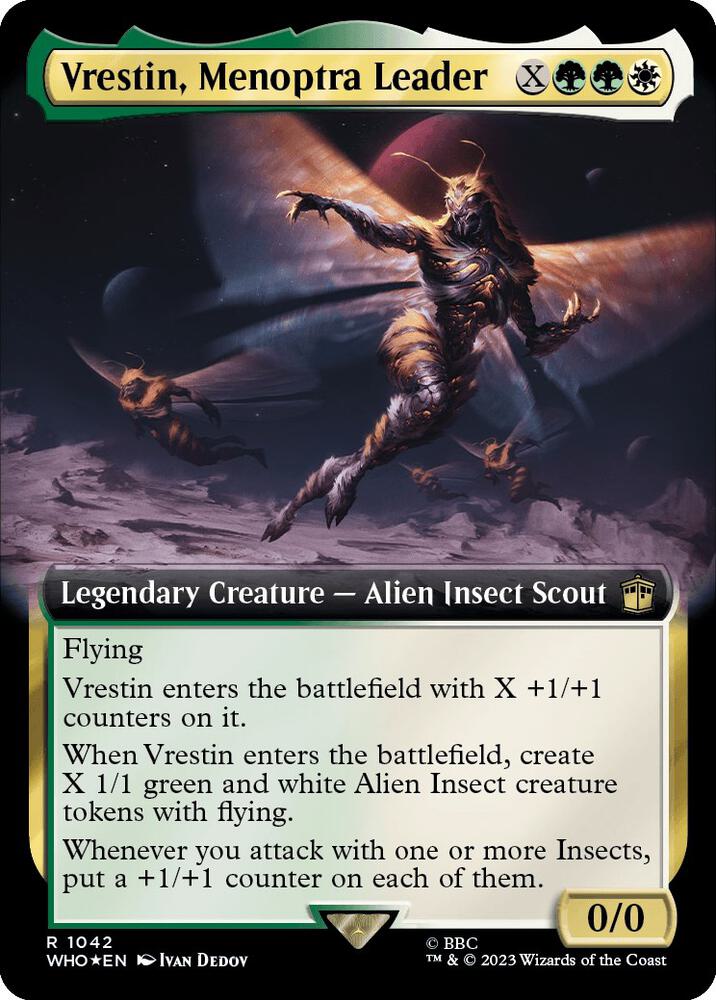 Vrestin, Menoptra Leader 1042 (Universes Beyond: Doctor Who)  - Foil | Good Games Adelaide SA