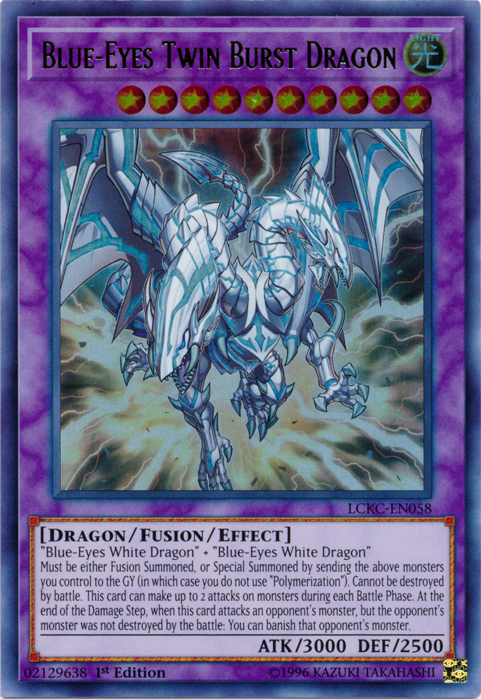 Blue-Eyes Twin Burst Dragon [LCKC-EN058] Ultra Rare | Good Games Adelaide SA