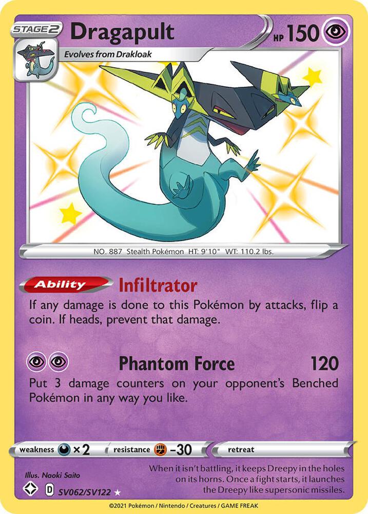 Dragapult SV062/SV122 (Shining Fates: Shiny Vault)  - Holofoil | Good Games Adelaide SA