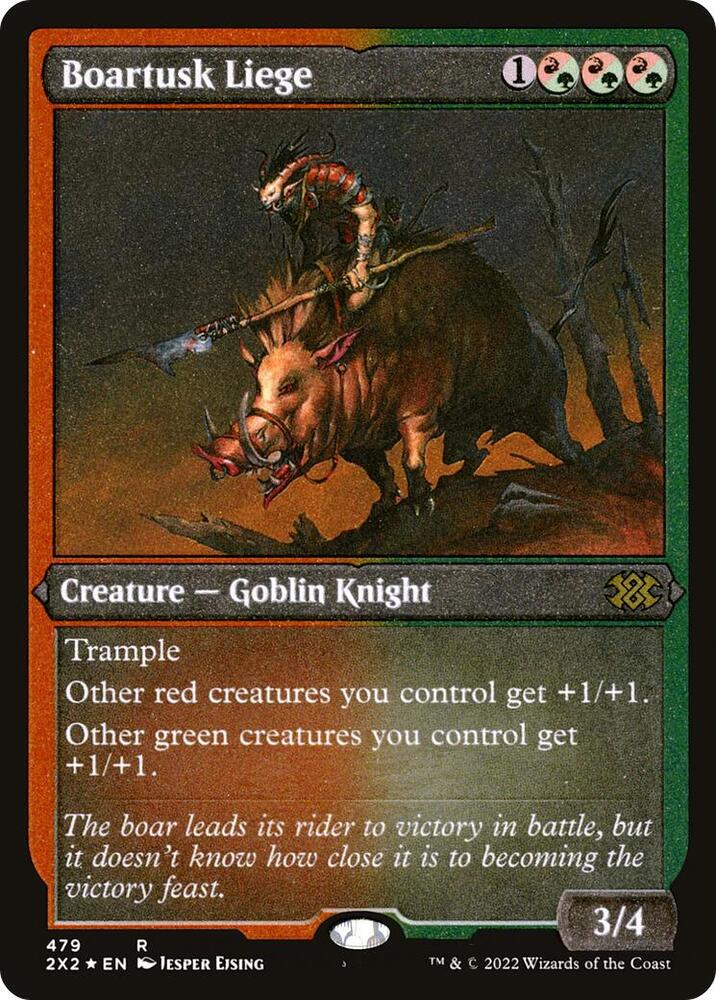 Boartusk Liege Foil Etched 479 (Double Masters 2022)  - Foil | Good Games Adelaide SA