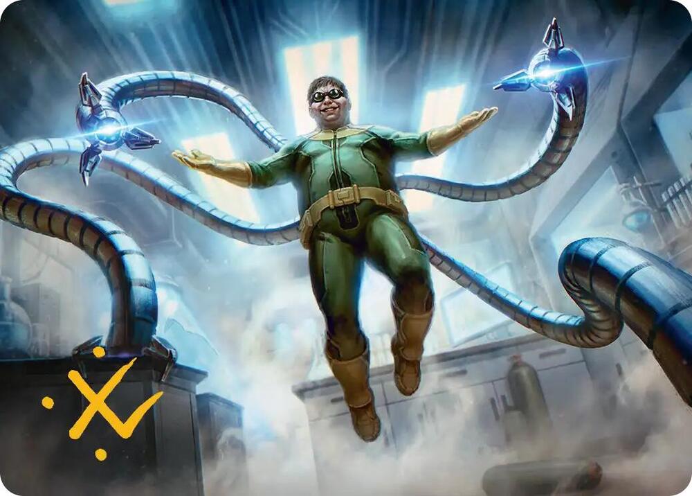 Doctor Octopus Master Planner Art Card 25 54 Gold Stamped Signature 25 (Art Series: Marvel's Spider-Man)  | Good Games Adelaide SA