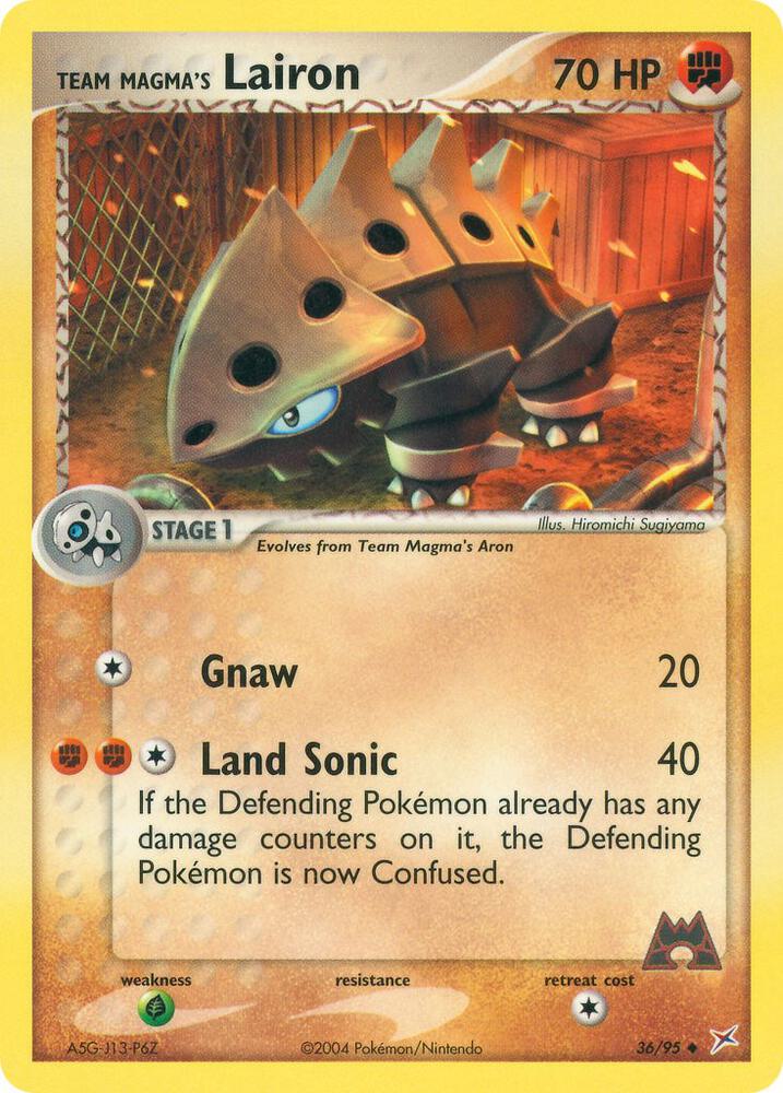 Team Magma's Lairon 36/95 (Team Magma vs Team Aqua)  - Reverse Holofoil | Good Games Adelaide SA