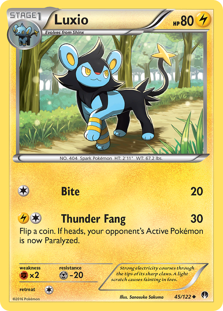 Luxio (45/122) [XY: BREAKpoint] | Good Games Adelaide SA