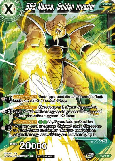 SS3 Nappa, Golden Invader (P-339) [Saiyan Showdown Prerelease Promos] | Good Games Adelaide SA